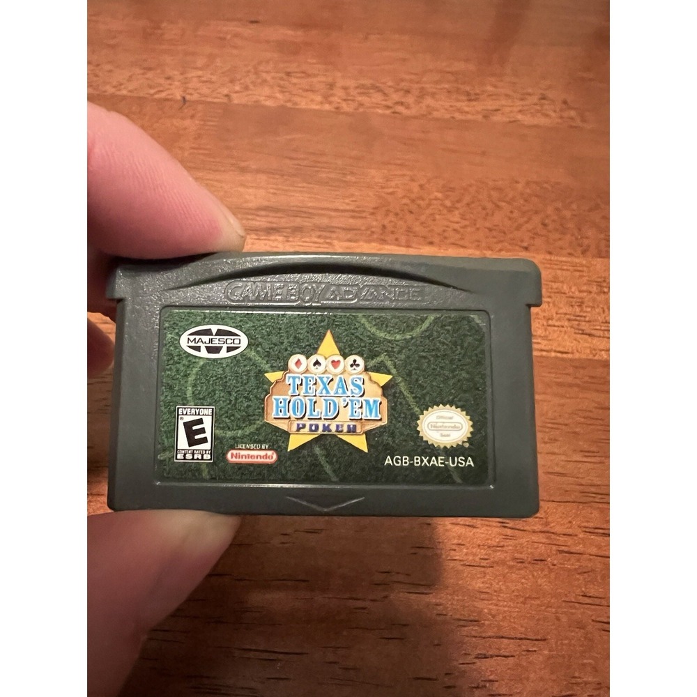 TEXAS HOLD 'EM POKER NINTENDO GAMEBOY ADVANCE SP GBA Tested! Cart Only